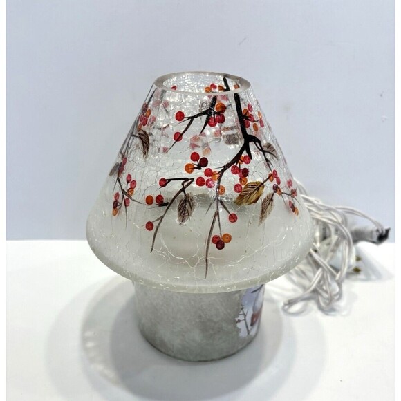 Stony Creek Decorative Lighted Glass Snowman Lamp Christmas Decor Tabletop - Picture 6 of 12